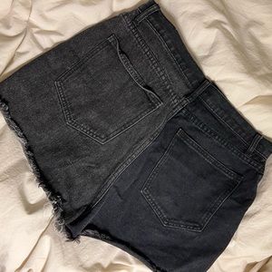 PRETTYLITTLETHING Two toned denim shorts